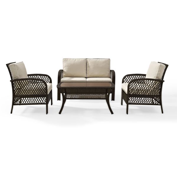 Tribeca 4Pc Outdoor Wicker Conversation Set