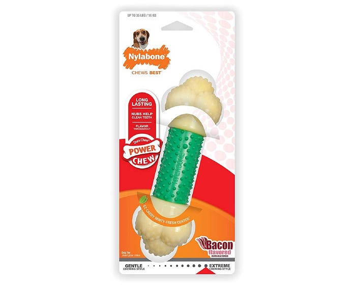 Nylabone Power Chew Double Action Dog Chew， Wolf - NTG103P