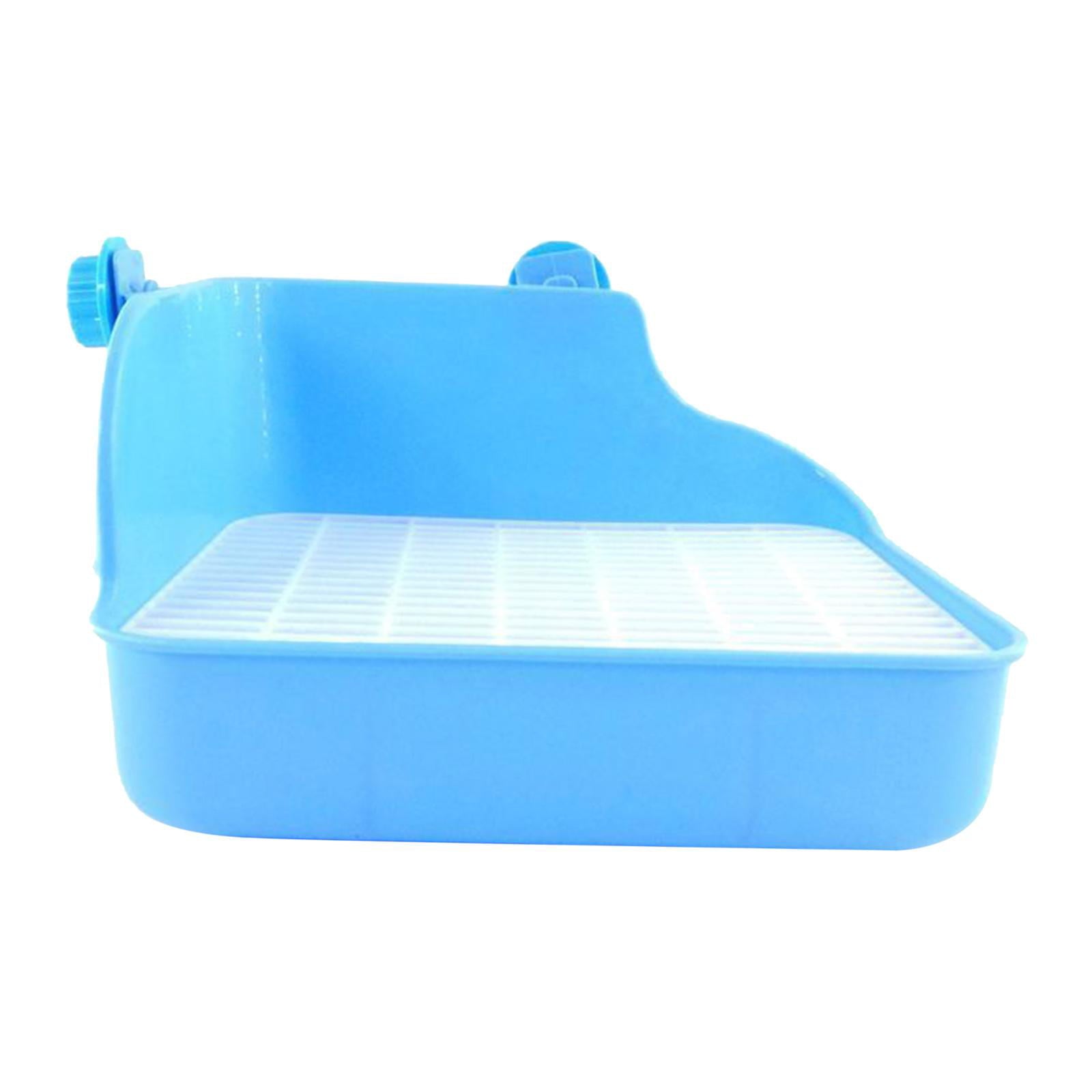 Rabbit Litter Box - Litter Box Cage Potty Trainer Rectangular Blue