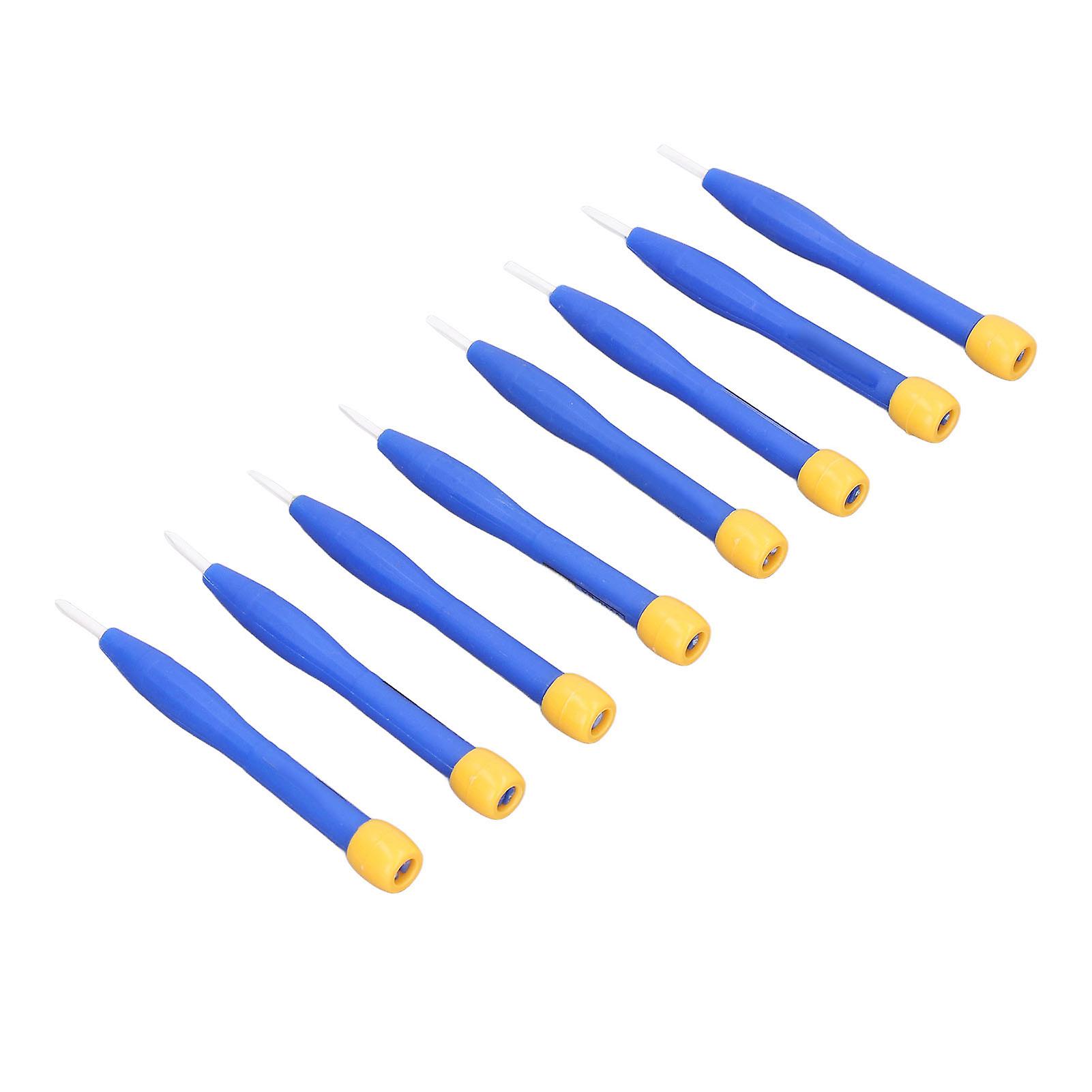 8pcs Screwdriver Set Zirconia Ceramic Insulated Handle Screwdrivers Slot And Cross Driver Bits