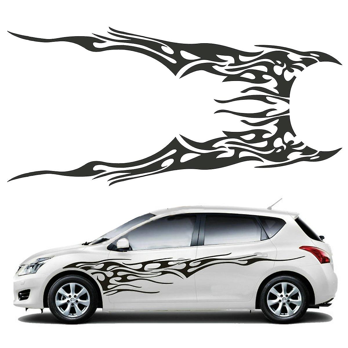 Born Pretty Pair Universal Car Side Body Vinyl Sticker Flame Large Graphics Decal Diy Decoration 210.5x48cm