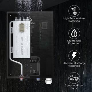 Airthereal Electric Tankless Water Heater 14kW - Endless On-Demand Hot Water - Self Modulates to Save Energy Use - for 1 Shower EVT-14K