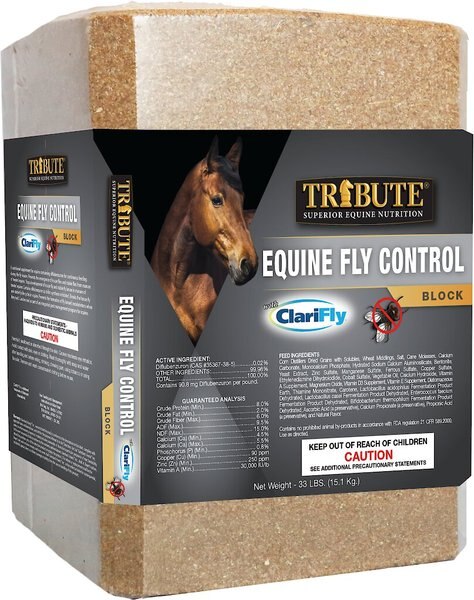 Tribute Equine Nutrition Equine Fly Control Block Horse Supplement， 33-lb block