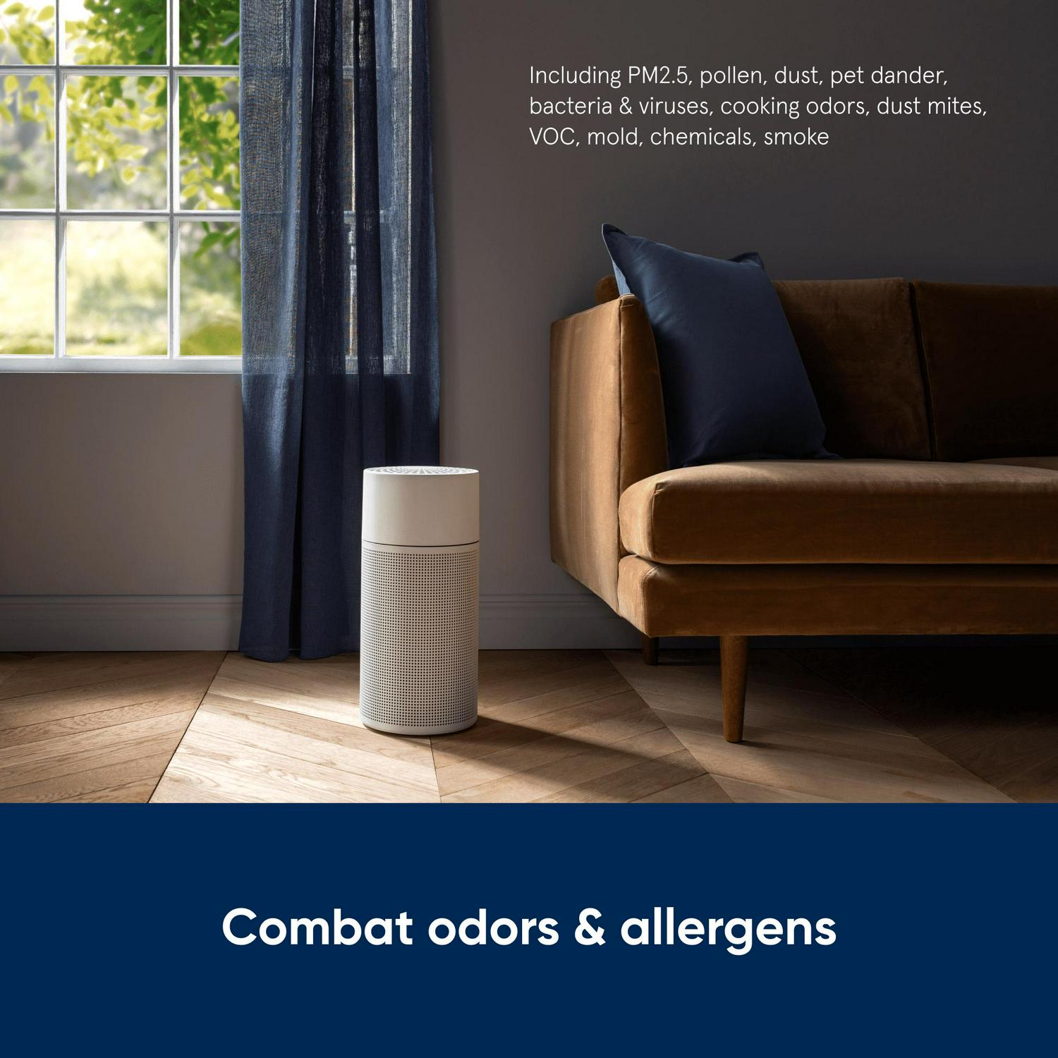 Blueair Blue Pure 411+ Air Purifier for Smoke Allergens Dust and Mold Cleans 888sqft