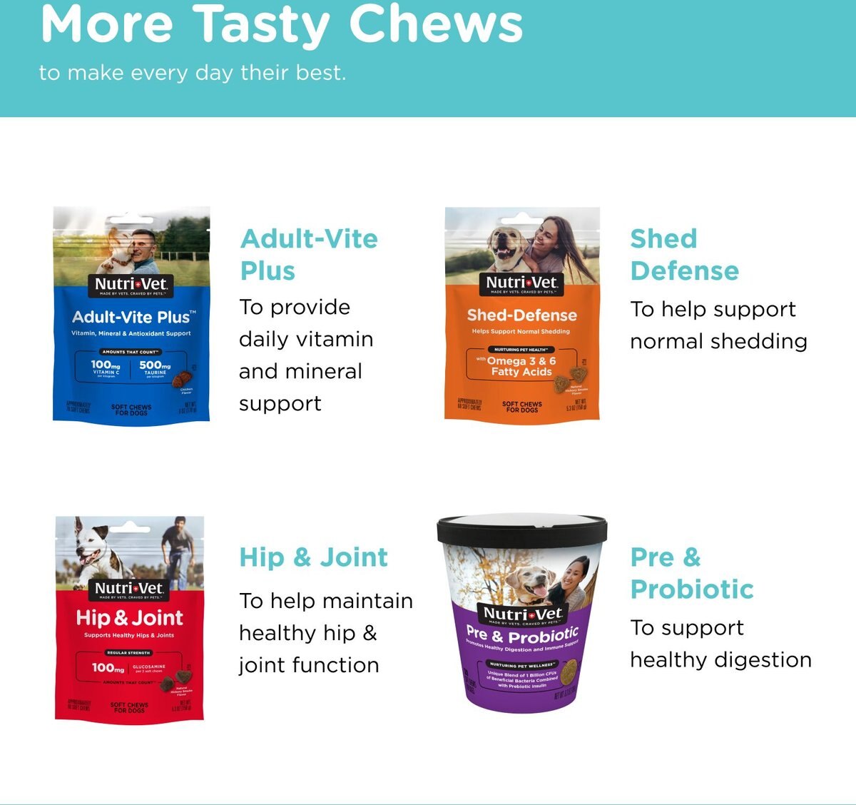 Nutri-Vet Pet-Ease Soft Chews Calming Supplement for Dogs