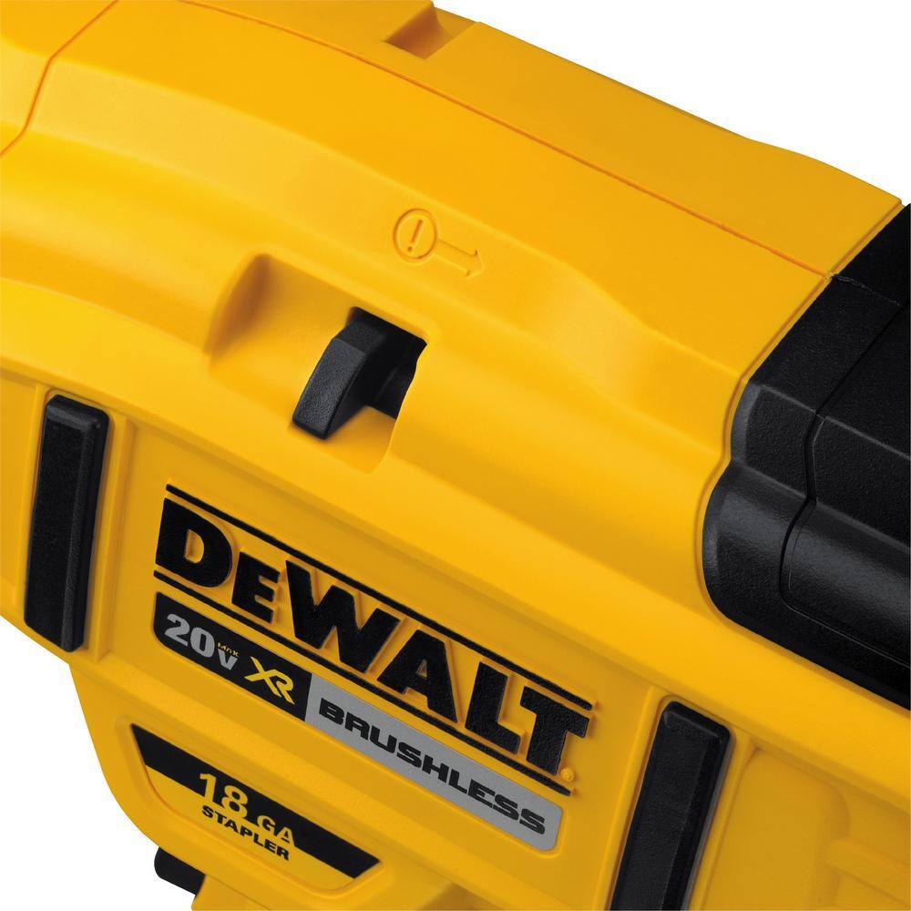 DEWALT DCN681D1 20V MAX XR Lithium-Ion Cordless 18-Gauge Narrow Crown Stapler Kit with 2.0Ah Battery， Charger and Contractor Bag