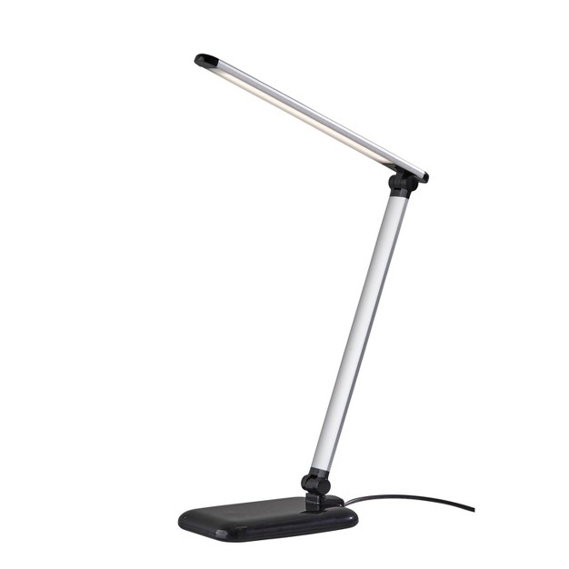 Lennox Multi function Desk Lamp includes Led Light Bulb Black Adesso