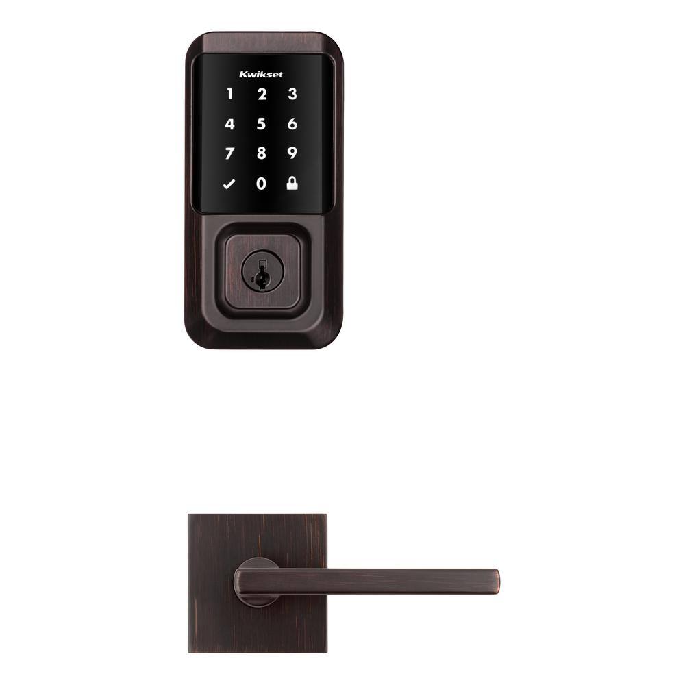 Kwikset HALO Venetian Bronze Keypad Electronic Smart Lock Deadbolt feat SmartKey Security Touchscreen and Wi-Fi wHalifax lever 939Wi-Fi 154HLF