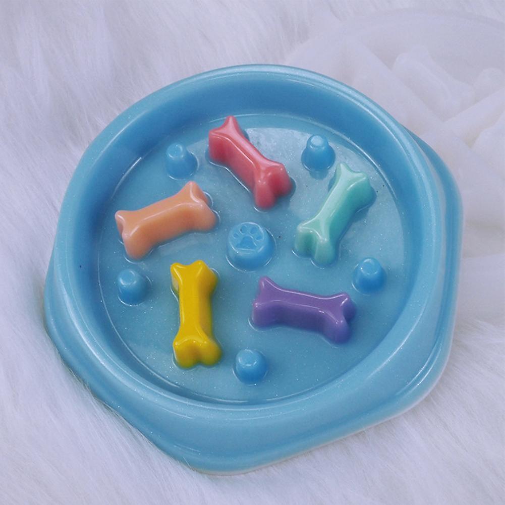 Crystal resin silicone dog bowl