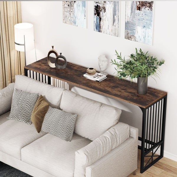 70.9'' Extra Long Sofa Console Table， Narrow Console Table Behind Couch，Hallway Entryway Table