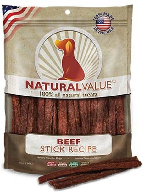 Loving Pets Natural Value Beef Dog Jerky Treat， 14-oz bag