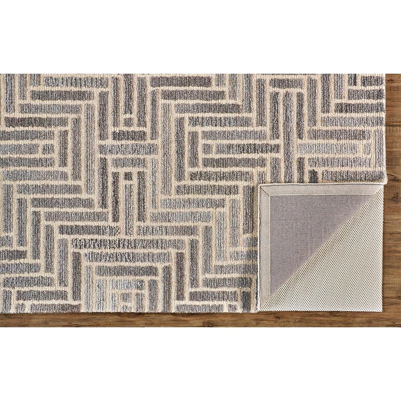 Weave and Wander Palatez Gray Geometric Area Rug