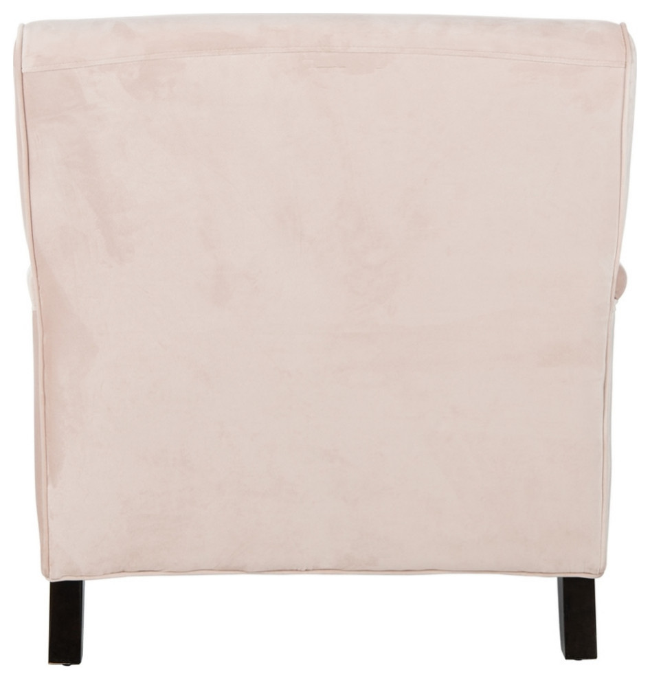 Gage Club Chair Blush Pink/ Espresso   Traditional   Armchairs And Accent Chairs   by AED Luxury Home Decor  Houzz