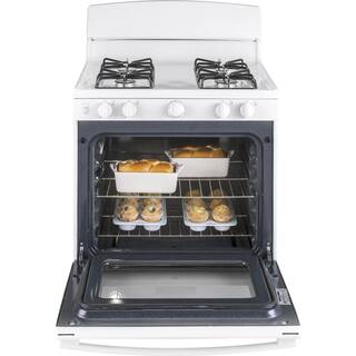 GE 30 in. 4.8 cu. ft. Freestanding Gas Range in White JGBS30DEKWW