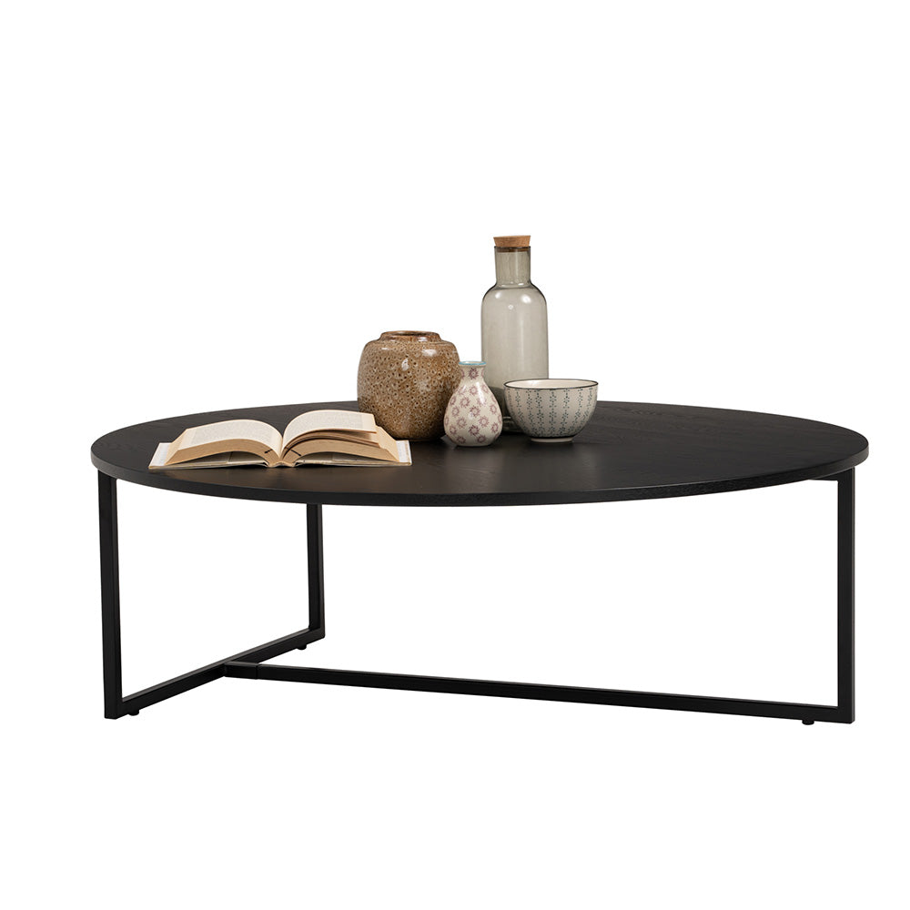 TURNER Round Coffee Table 100cm - Black