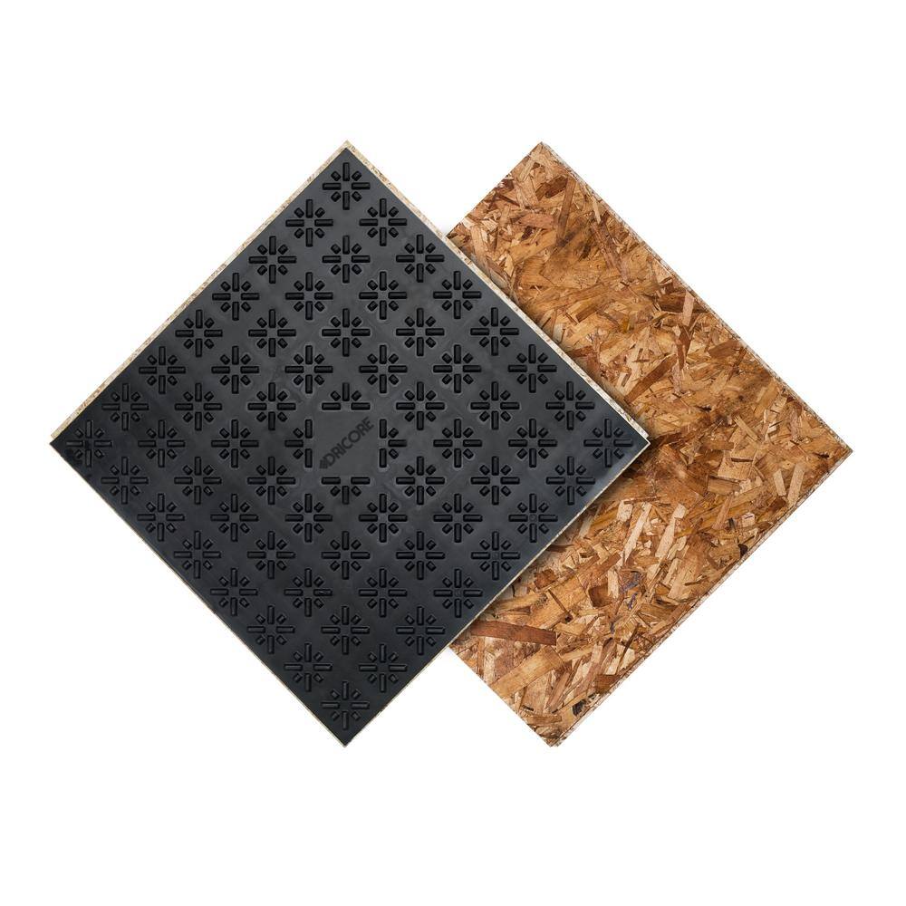 DRICORE Subfloor Membrane Panel 34 in. x 2 ft. x 2 ft. Oriented Strand Board FG10006