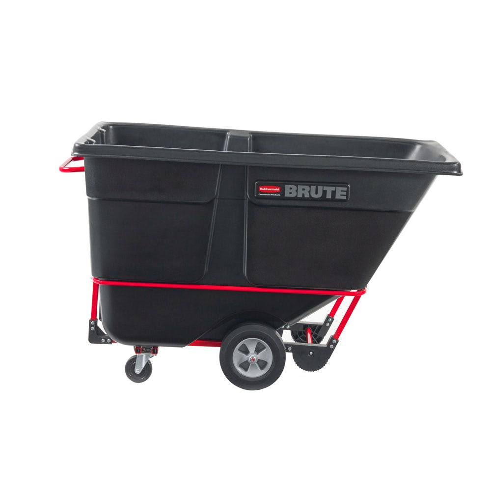 Rubbermaid FG131500BLA 1 Cubic Yard Tilt Truck - 1250 Lb. Capacity， Black