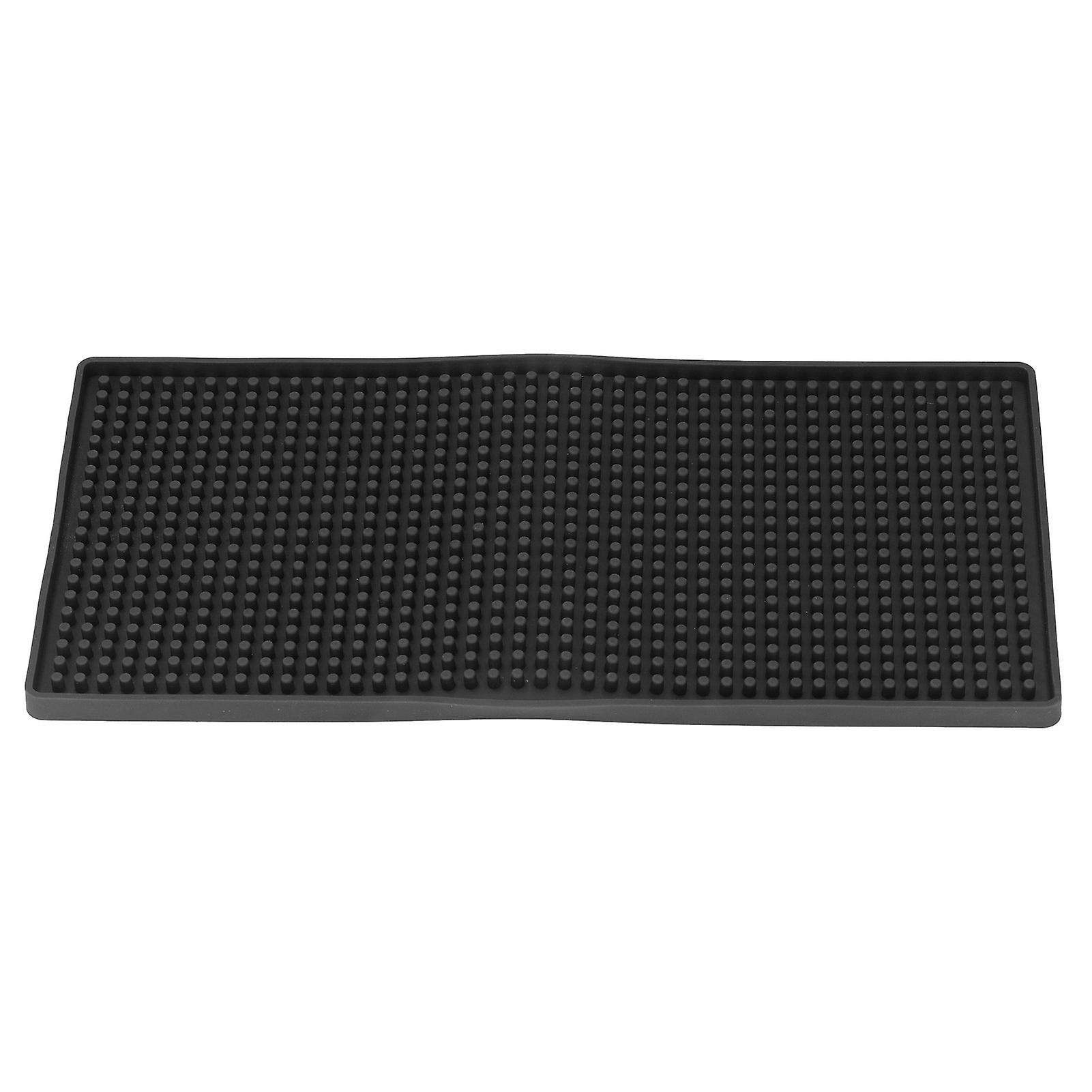 Bar Mat Premium Food Grade Silicone Heat Resistant Durable Odorless Nonslip Soft Flexible Coffee Bar Matblack