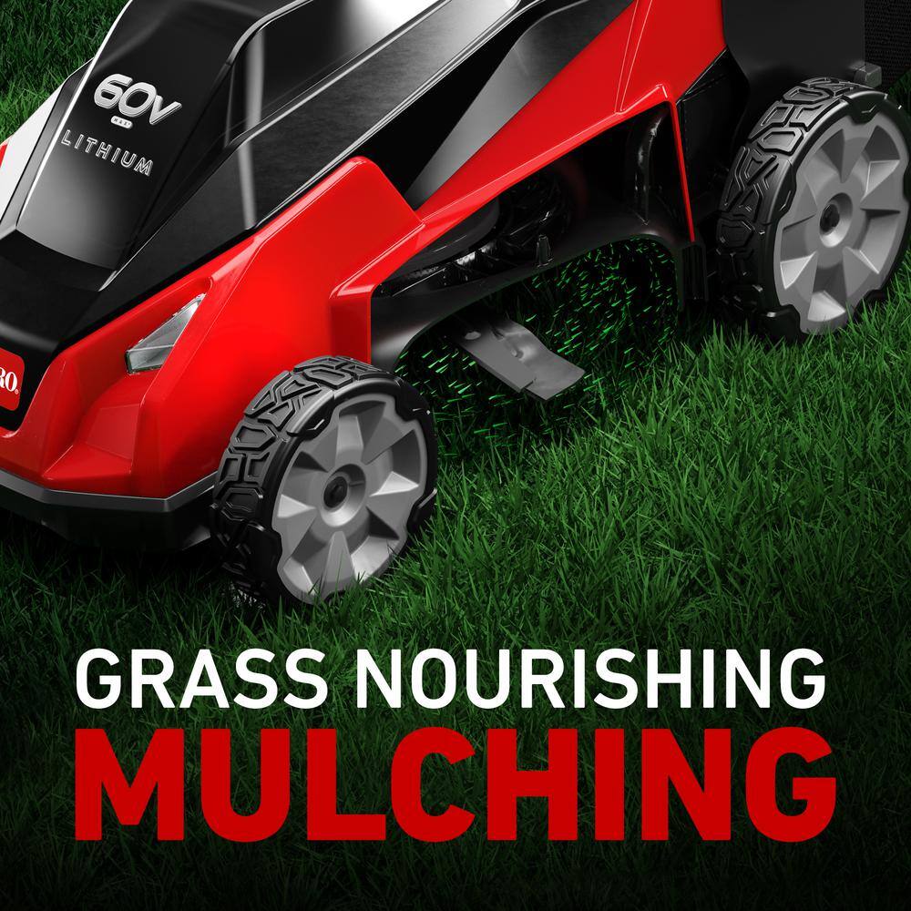 Toro 60V MAX* 21 in. Stripe Dual-Blades Self-Propelled Mower - 7.5 Ah BatteryCharger Included 21623