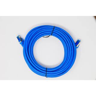 QualGear Ethernet Cable Length 25 ft. 26 AWG 10 Gbps Gold Plated Contacts RJ4599.99% OFC Copper Blue QG-CAT7R-25FT-BLU