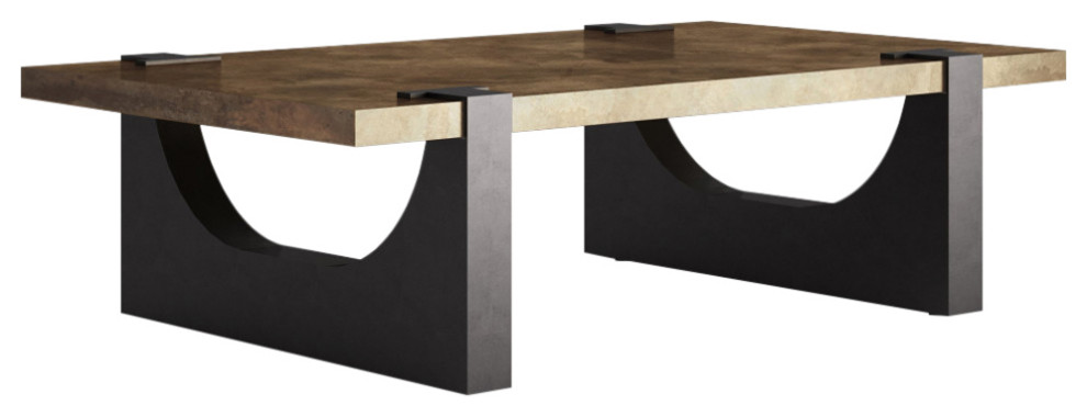 Arco Burned Brass   Industrial   Coffee Tables   by iAtelier Services Corp.  Houzz