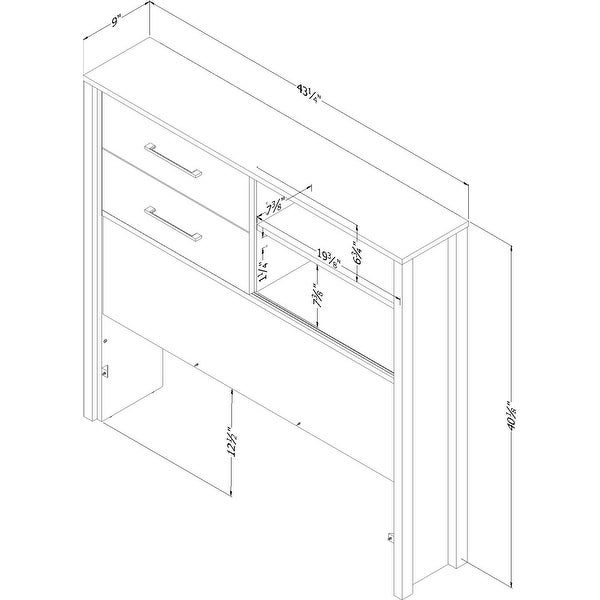 South Shore Munich Bookcase Headboard - - 32816143