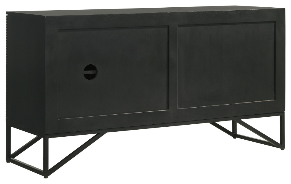 Riddell 3 door Accent Cabinet Black   Modern   Accent Chests And Cabinets   by Modon  Houzz