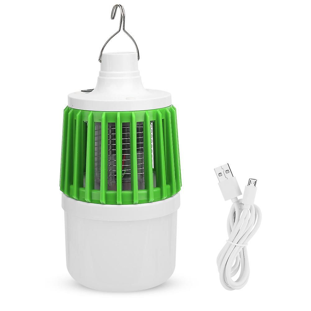 Non Toxic Outdoor Usb Charging Portable Waterproof Lighting Multifunction Mosquito Killer Light For Camping Fishing(green )