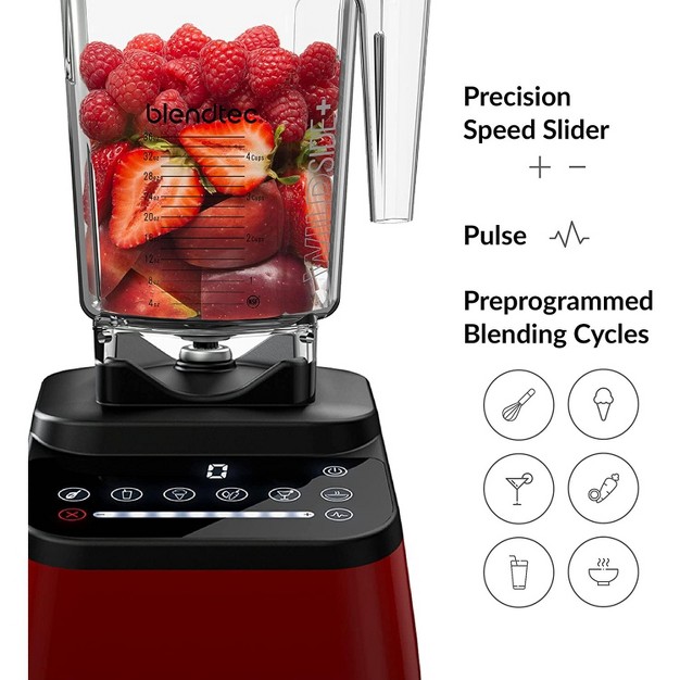 Blendtec Ud23pa01ca a1gp1a Total Classic Original Fourside Jar 75oz 6 Pre programmed Cycles 10 Speeds Blender Black