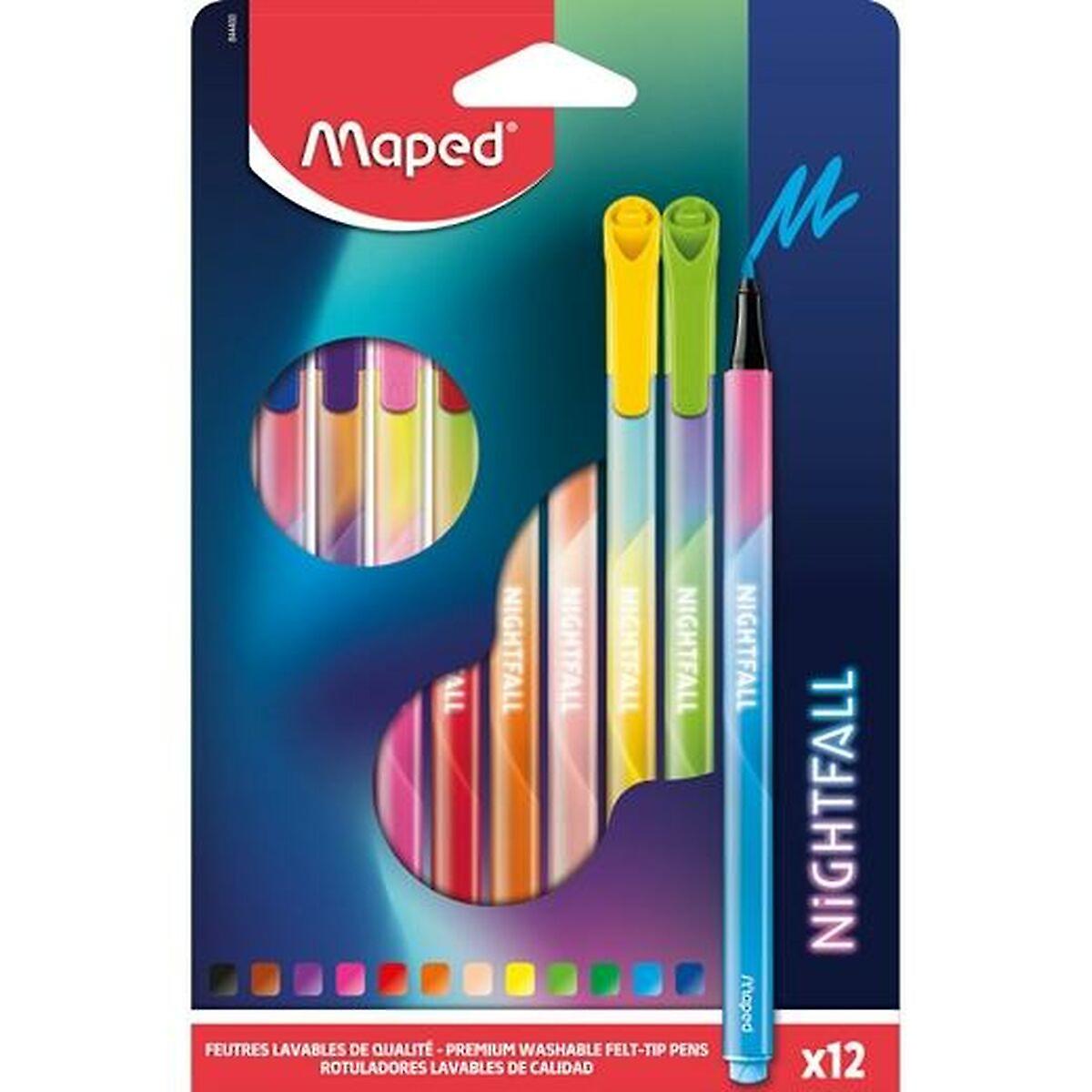 Ensemble de Marqueurs Maped Nightfall Multicouleur 12 Pièces (12 Unités)