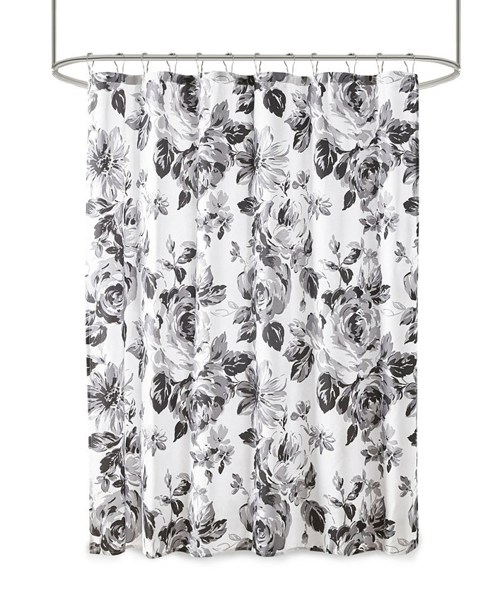 Intelligent Design Dorsey Floral Printed Shower Curtain 72 x 72