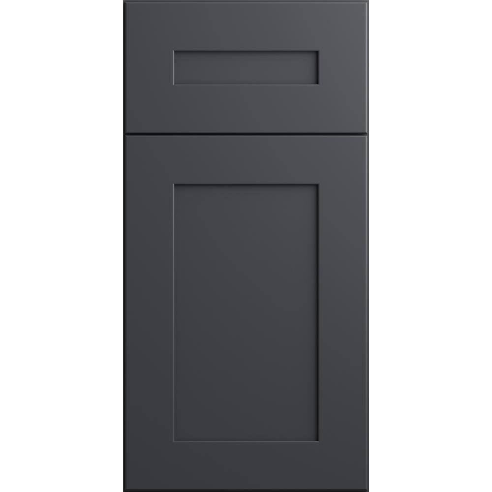 Home Decorators Collection Newport Onyx Gray Shaker Assembled Plywood 36 in. x 24 in. x 12 in. Stock Wall Bridge Kitchen Cabinet Soft Close Doors W3624-NDO