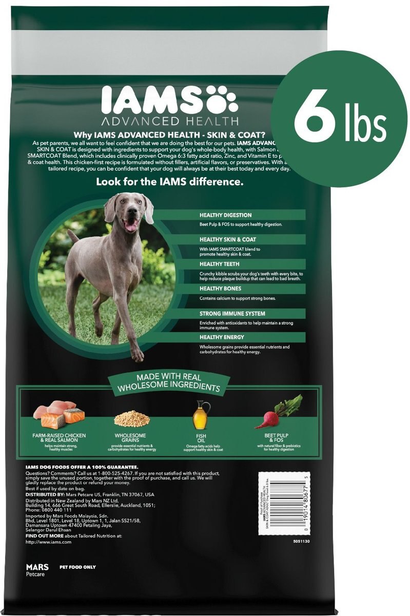 Iams Advanced Health Skin and Coat Chicken and Salmon Recipe Adult Dry Dog Food