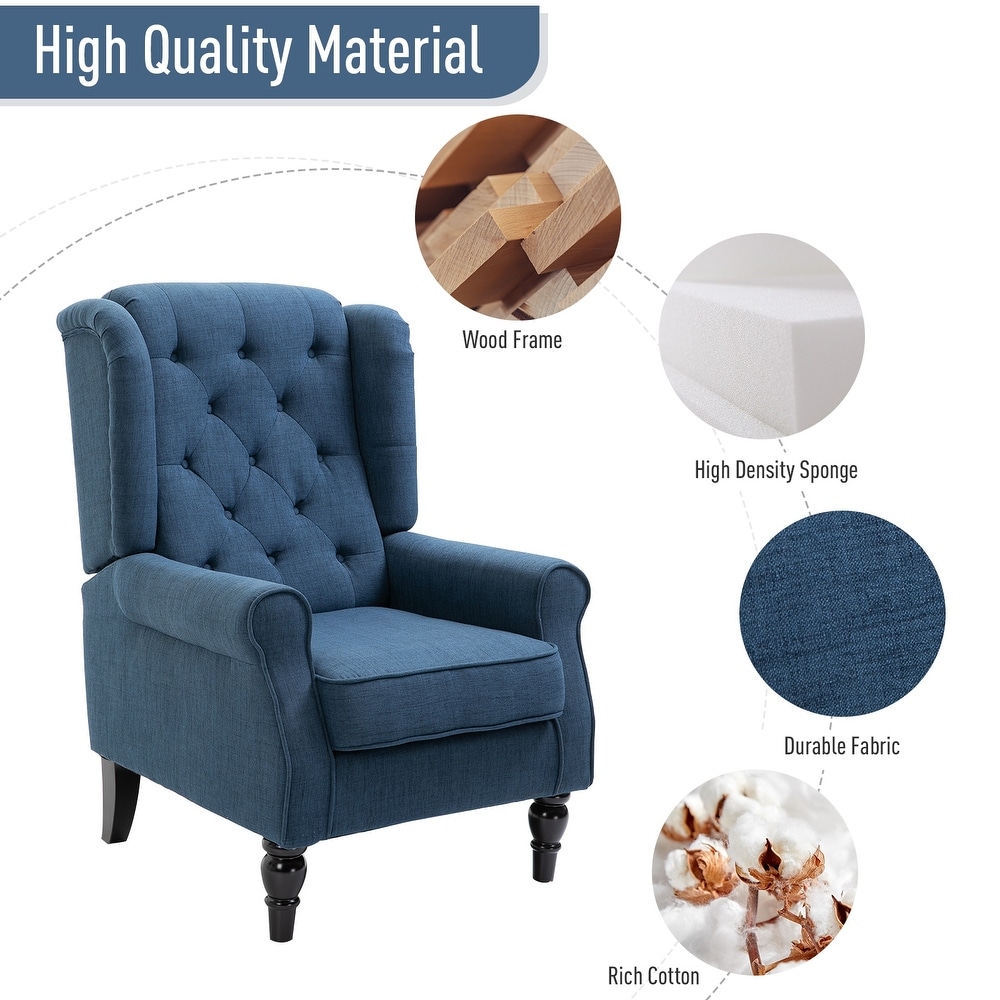 Copper Grove Guanta Tufted Wood Leg Accent Chair