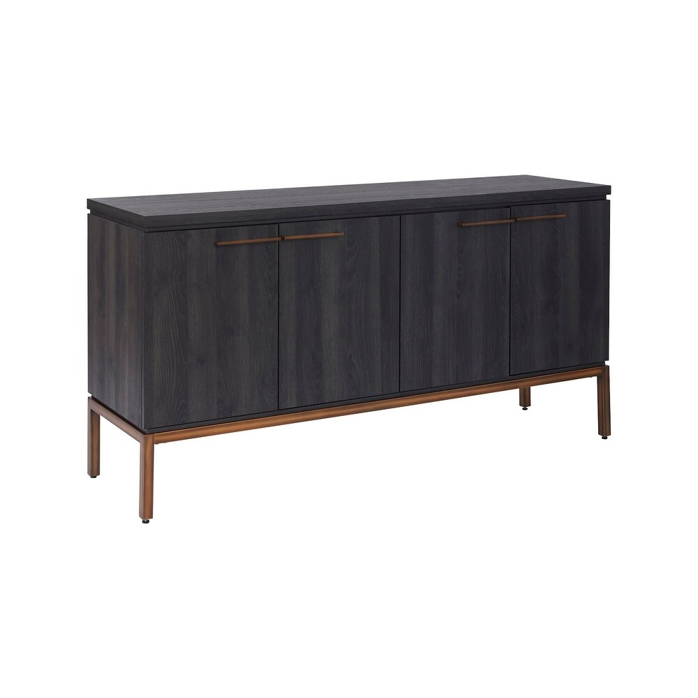 Rye Studio Luciana Grey   Copper Sideboard