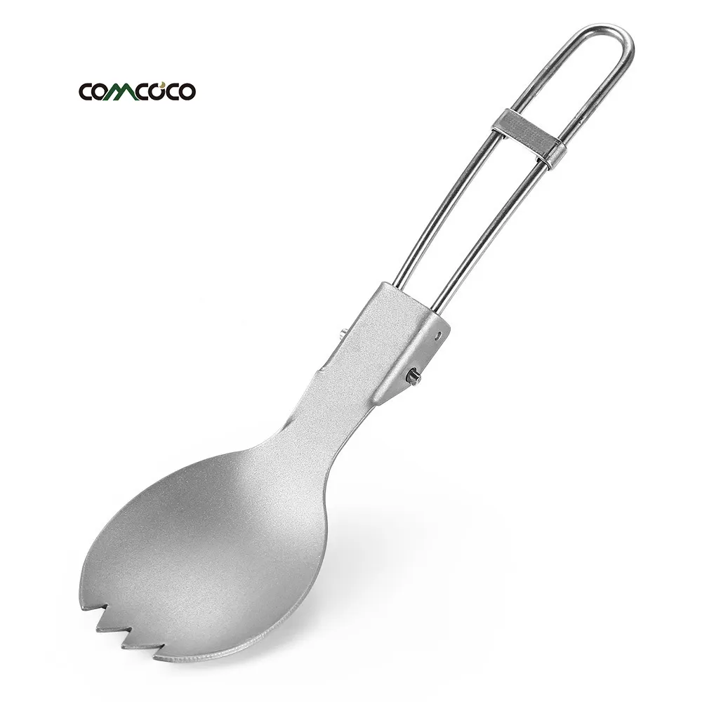 Custom Ultralight 16g Portable Pure Titanium Multifunctional Camping  Spoon For Outdoor