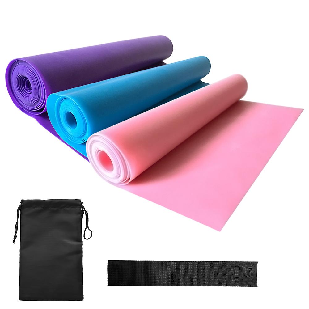 3pcs Resistance Bands Set With Door Anchor And Carry Bag Elastic Exercise Workout Bands For Women Men Fitness Strength Training Yoga Pilates No.175260