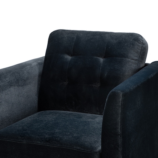 Clara Modern Upholstered Club Chair with Tufted Back by HULALA HOME