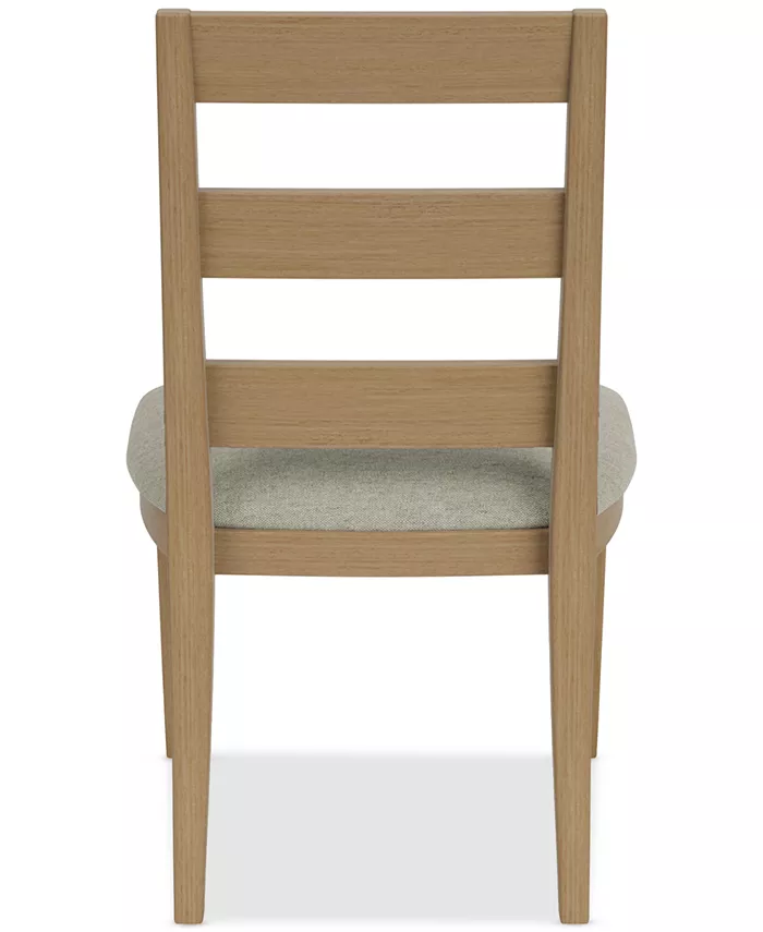 Furniture Davie 54 Round Dining 5pc Set (Table + 4 Side Chair Upholstered Seat Ladder Back)