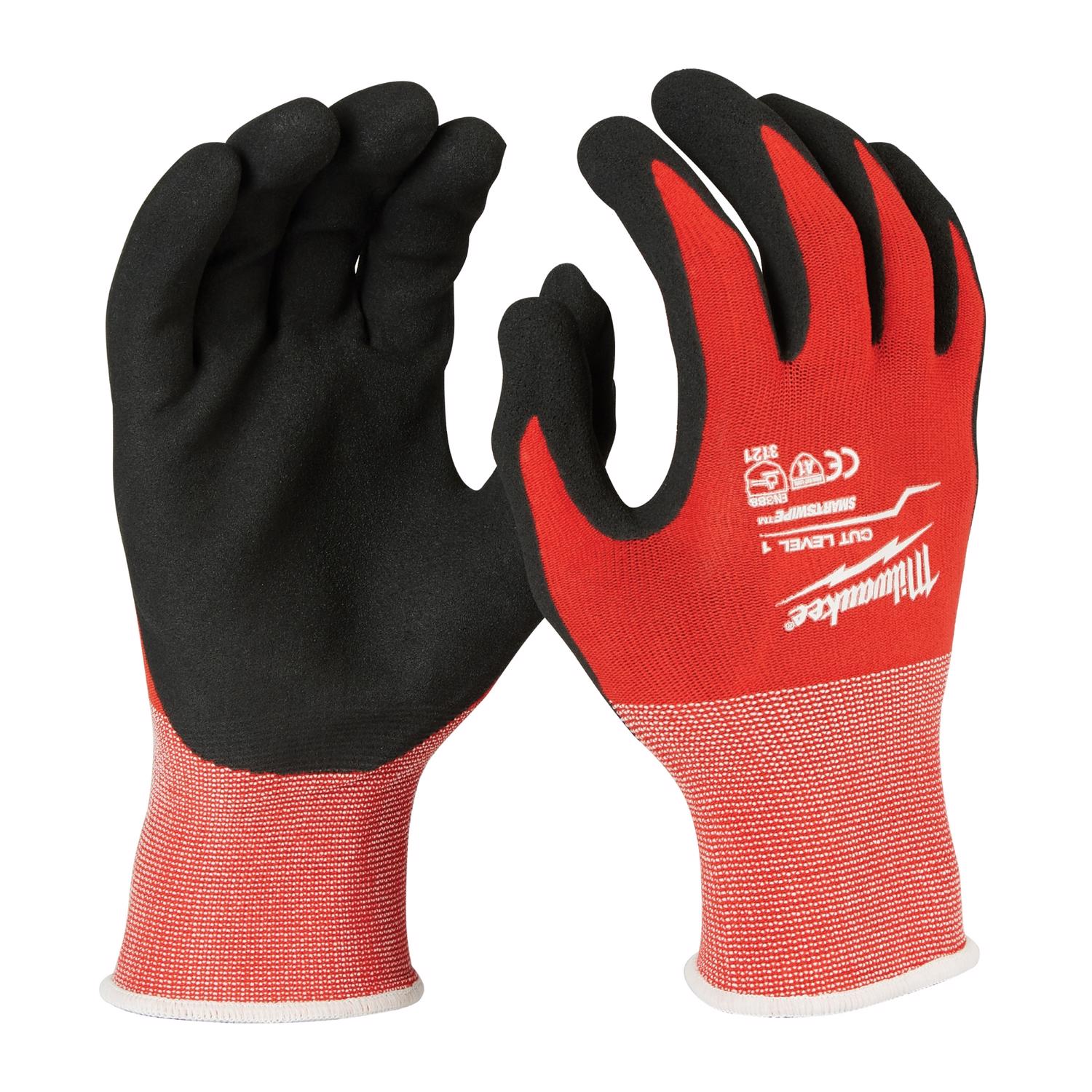 MW Cut 1 Cut Resistant Gloves Black/Red L 1 pair