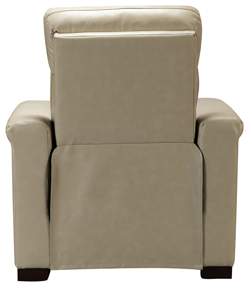 Paulina 36.02 quotW Genuine Leather Power Recliner   Contemporary   Recliner Chairs   by Karat Home  Houzz