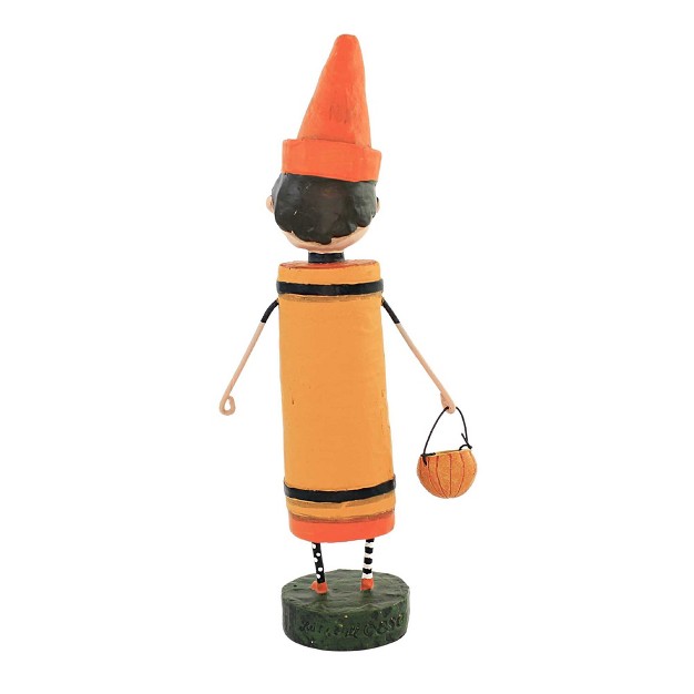 Lori Mitchell Orange Crayon One Figurine 7 5 Inches Figurine Halloween Coloring 12269 Polyresin Orange