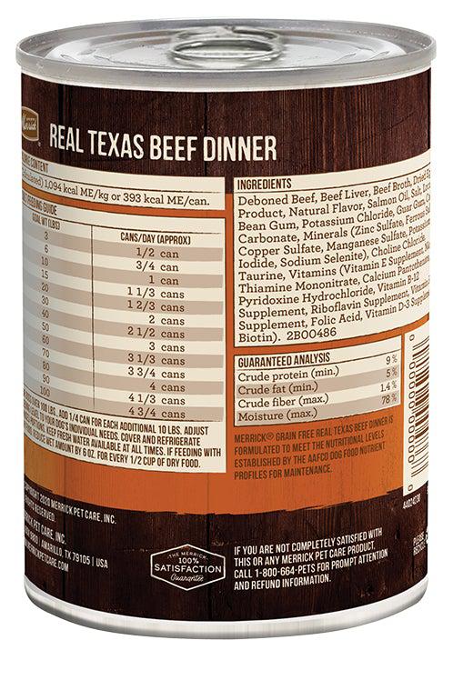 Merrick 96% Real Texas Beef Canned Dog Food