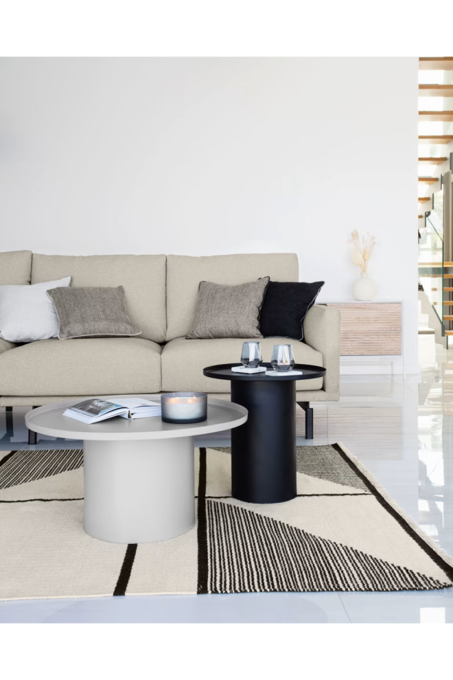 Black Metal Round Side Table  La Forma Fleksa   Industrial   Side Tables And End Tables   by Oroa   Distinctive Furniture  Houzz