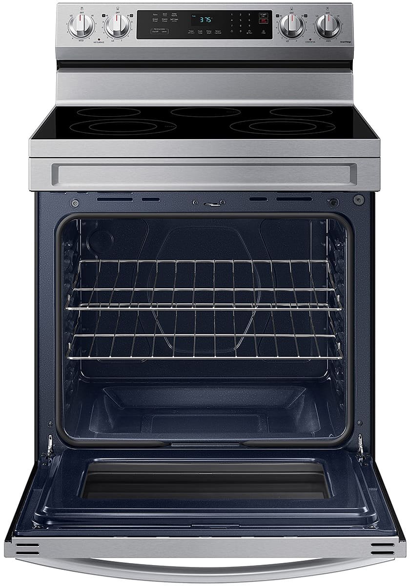  6.3 Cu. Ft. Stainless Steel Smart Freestanding Electric Range With Rapid Boil and Self Clean