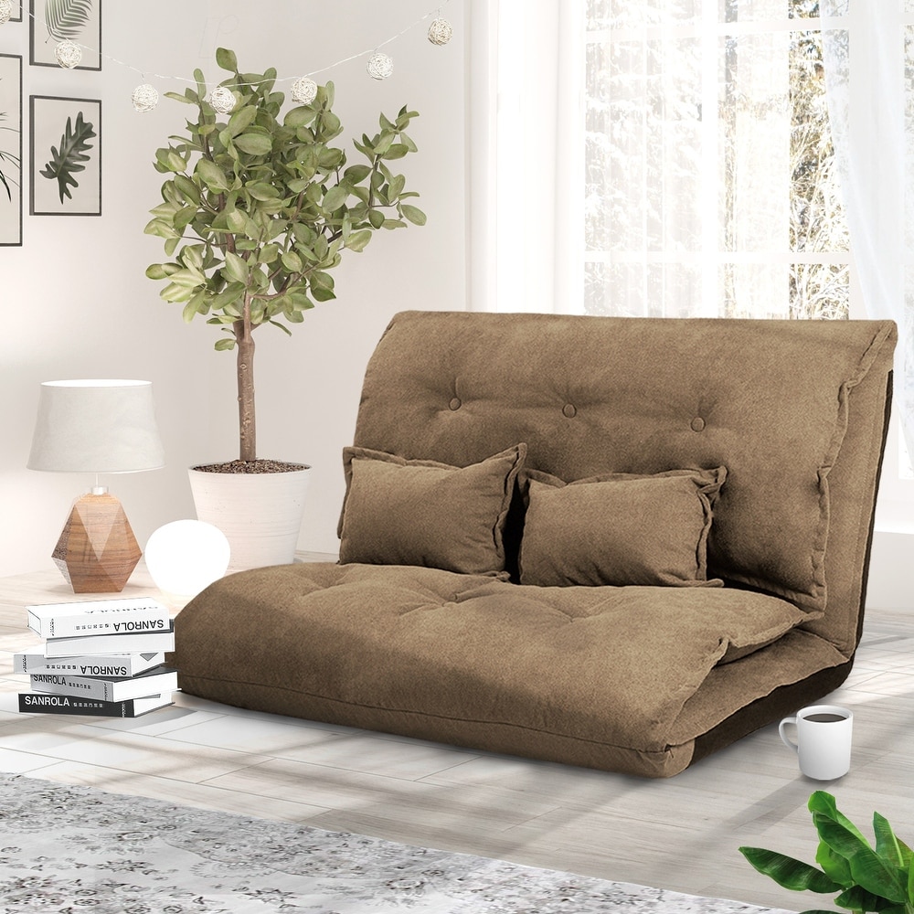 Contemporary and Adaptable Sofa Bed Set with Floor Placement  2 Pillows