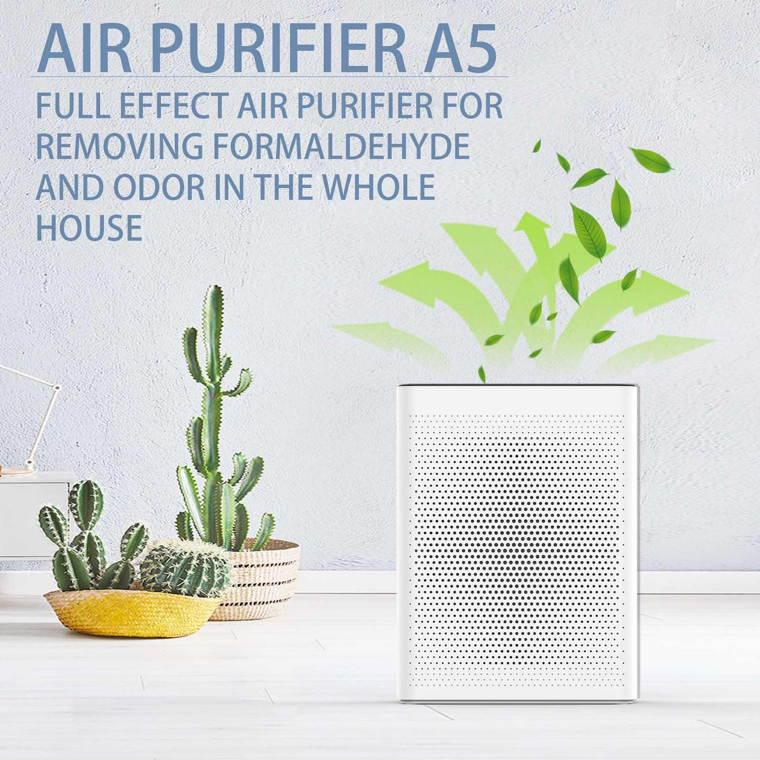 Olansi Air Purifiers for Home， 24H Timer， and 30dB Quiet Sleep Mode， True HEPA Filter， KJ200G-A5A