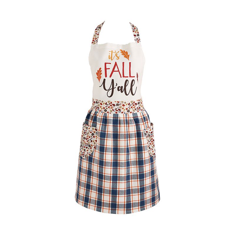 40 Blue and Orange Checkered Apron