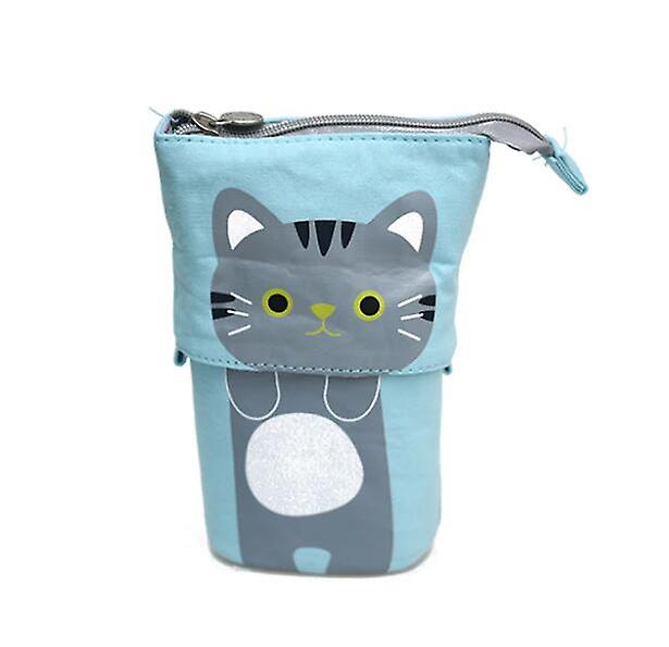 Cat cute fashion portable flexible pencil zipper case