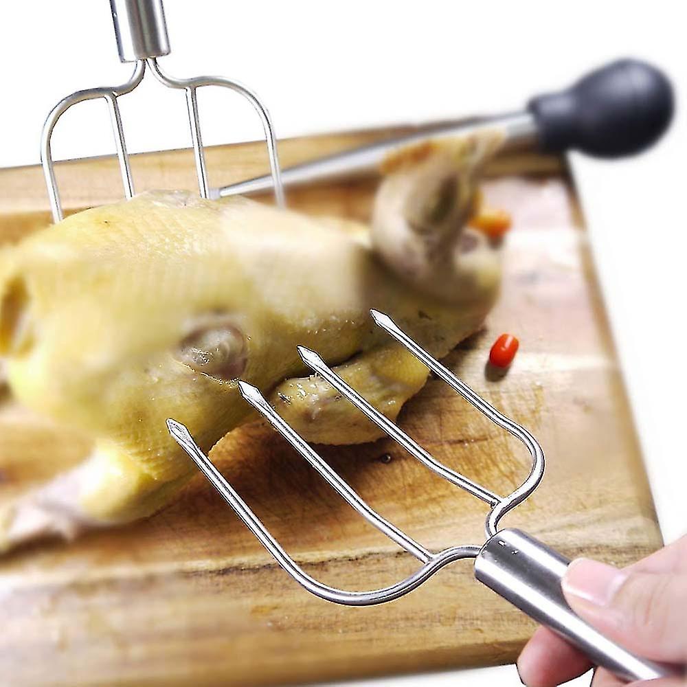 Thanksgiving Turkey Lifter Serving Set， Roaster Poultry Forks，set Of 2